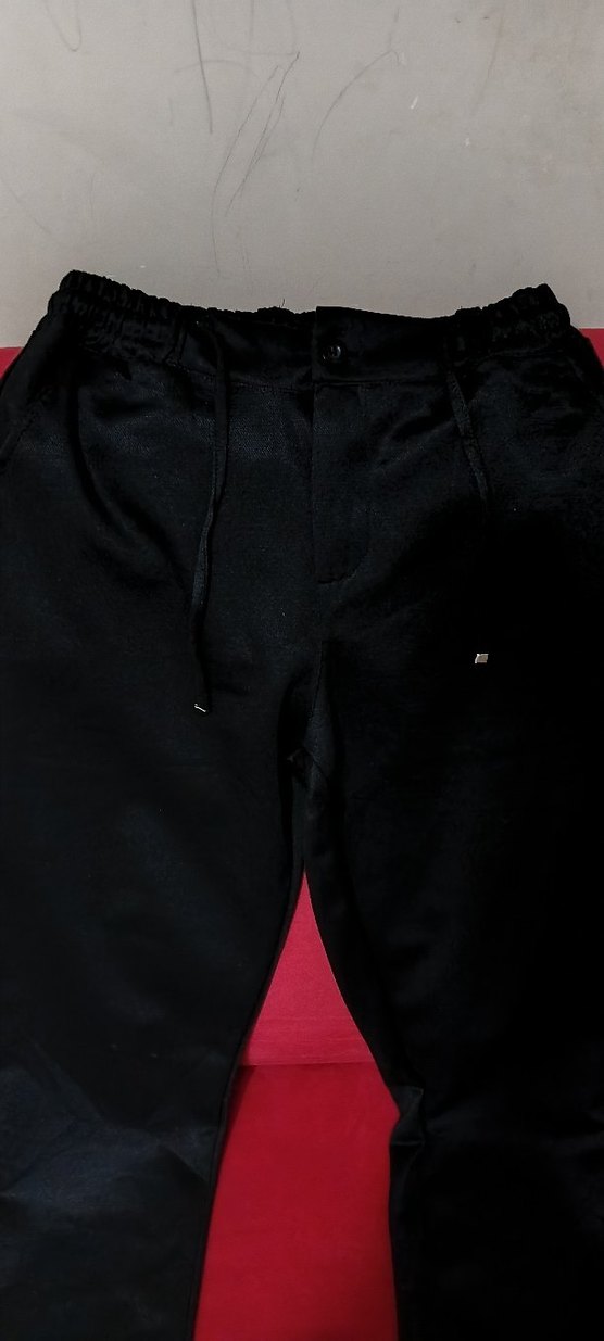 Düğmeli Siyah Erkek  Pantolon - Görsel 3