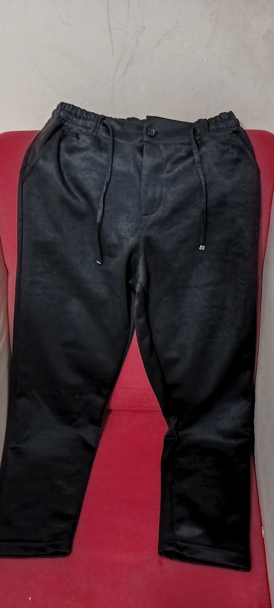 Düğmeli Siyah Erkek  Pantolon - Görsel 4