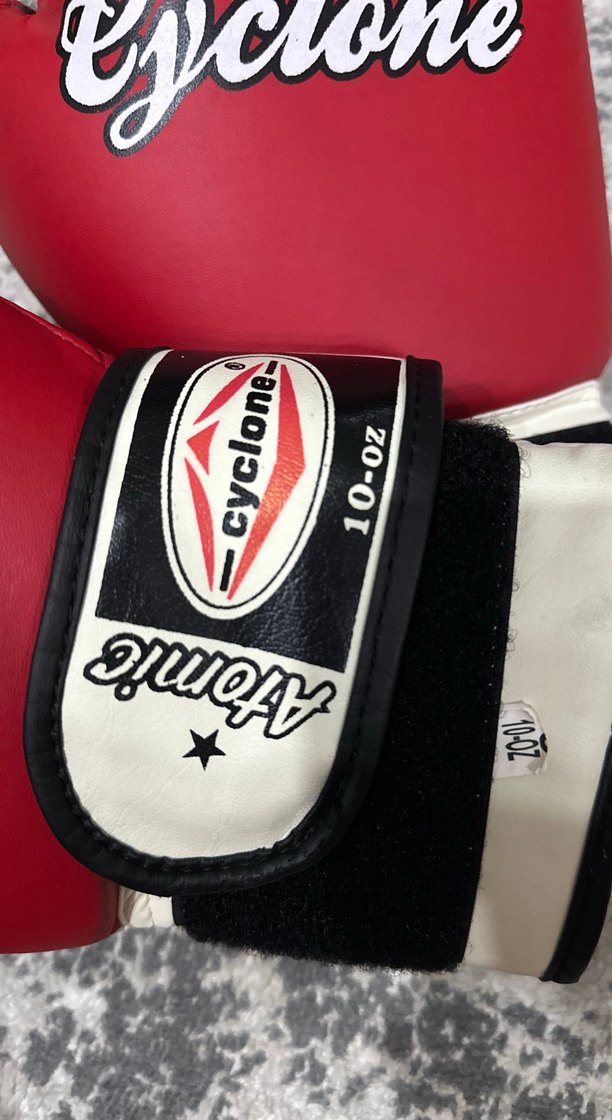 Kırmızı Deri Erkek Boks Eldiveni Velcro - Görsel 3