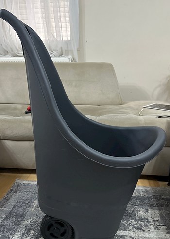 Gri Renkli Tekerlekli bahçe arabası - Görsel 2