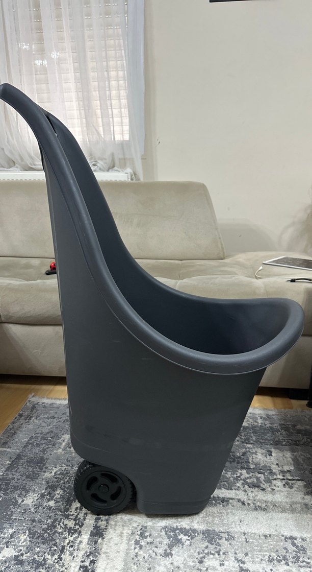 Gri Renkli Tekerlekli bahçe arabası - Görsel 2