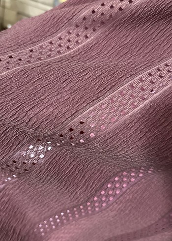 ZARA Lila Piliseli Uzun Kol Hamile Tunik - Görsel 4