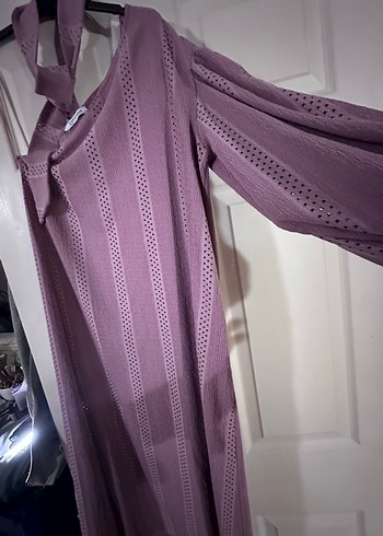 ZARA Lila Piliseli Uzun Kol Hamile Tunik - Görsel 3