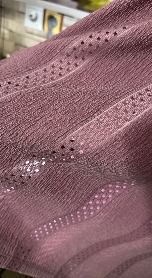 ZARA Lila Piliseli Uzun Kol Hamile Tunik - Görsel 4