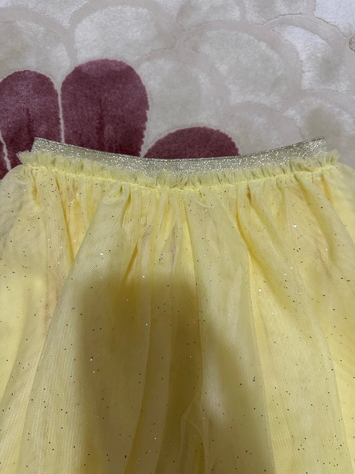 Kız Çocuk Sarı Fırfırlı Etek - Görsel 3