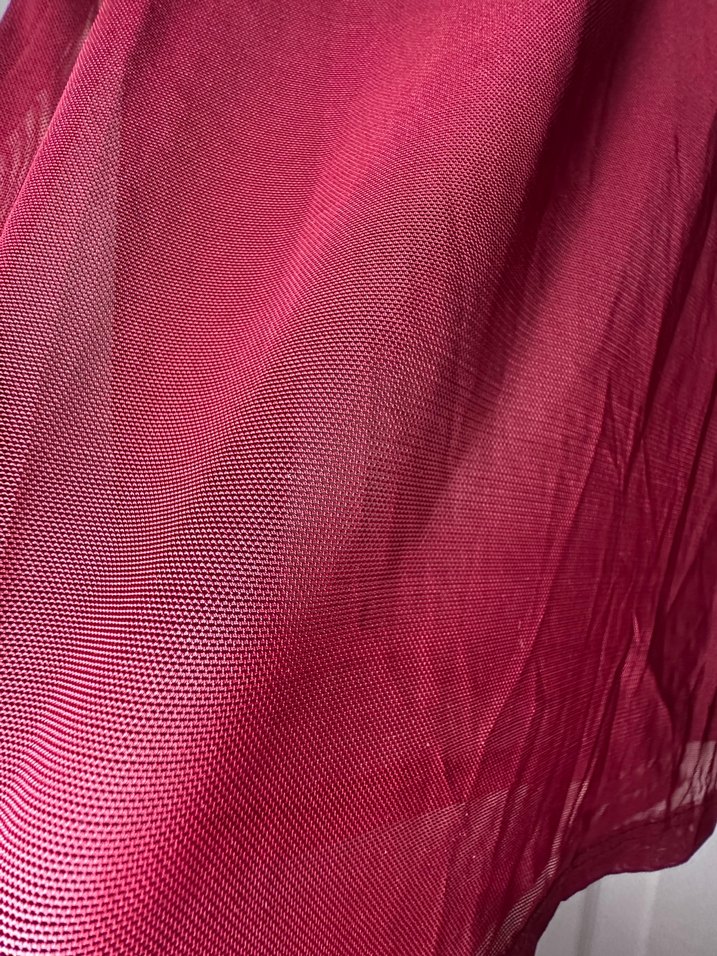 Bordo Tül bluz - Görsel 3