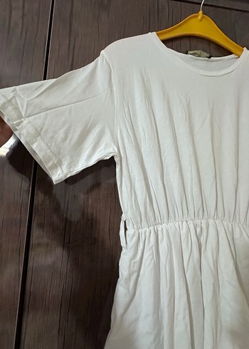 Kadın beyaz Uzun Elbise - Görsel 3