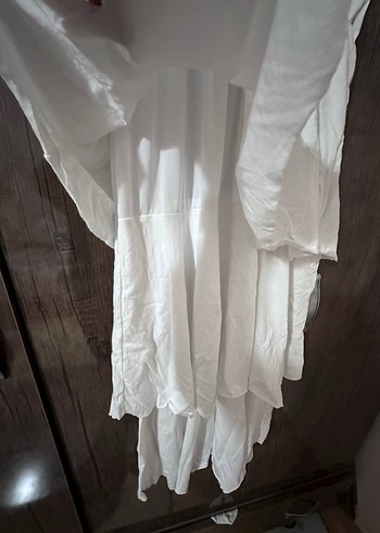 Kadın beyaz Uzun Elbise - Görsel 4