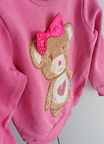 24-36 Ay Beden pembe Renk Kalin sweatshirt 