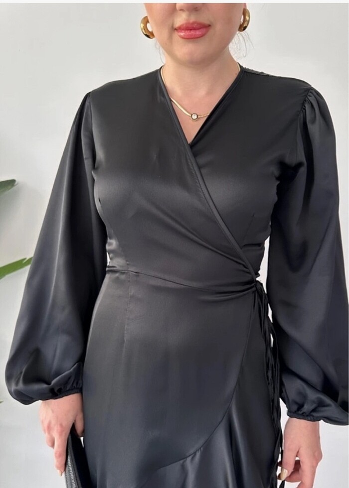 Saten elbise - Görsel 2