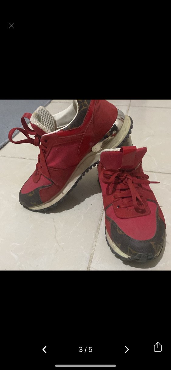 Kırmızı Louis Vuitton Spor Ayakkabı - Görsel 3