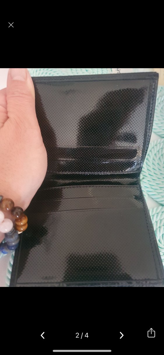 Siyah Yılan Desenli Erkek Cüzdanı sarar - Görsel 2