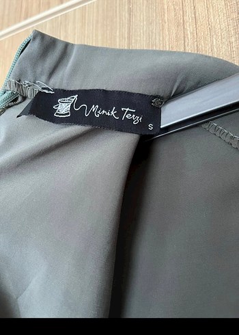 Gri Uzun Kollu Kadın Elbise minik terzi - Görsel 3