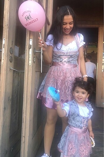 Anne kız oktoberfest elbise