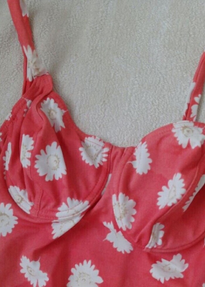 Çiçekli mayo (çiçekli 3 boyutlu bone hediyeli) - Görsel 3