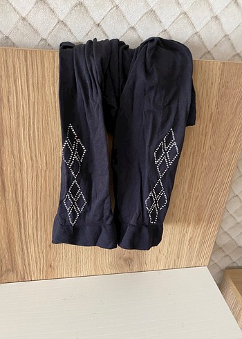 Parlak İşlemeli Lacivert tayt - Görsel 2