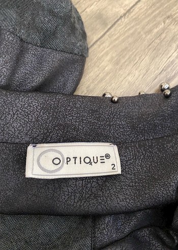 Gri Batik Desenli Düğmeli Uzun Kadın Kap - Görsel 7