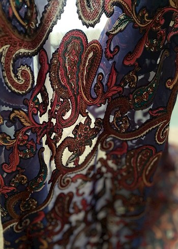 Kadın Çok Renkli Bohem Tarzı İpek kumaş - Görsel 3