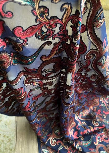 Kadın Çok Renkli Bohem Tarzı İpek kumaş - Görsel 2