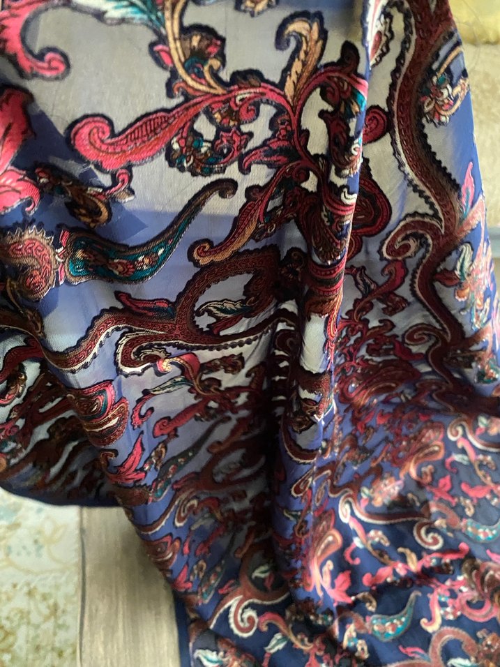 Kadın Çok Renkli Bohem Tarzı İpek kumaş - Görsel 2