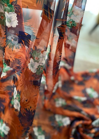 Çiçek Desenli Çok Renkli Bohem kumaş - Görsel 4