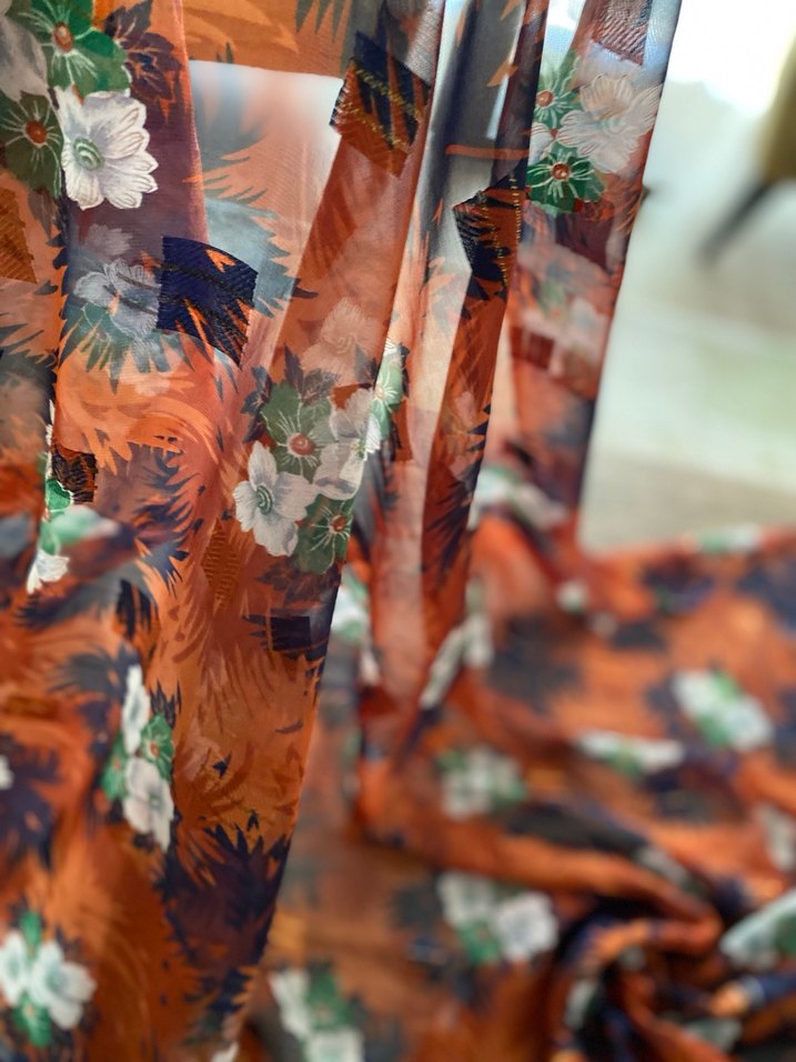 Çiçek Desenli Çok Renkli Bohem kumaş - Görsel 4