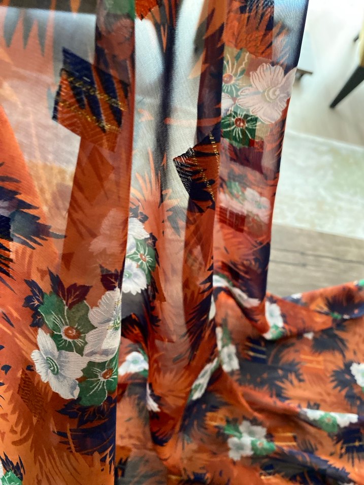 Çiçek Desenli Çok Renkli Bohem kumaş - Görsel 3