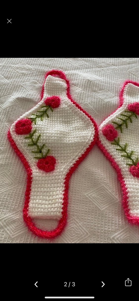 Nakışlı Beyaz Banyo Kesesi 2 Adet - Görsel 2