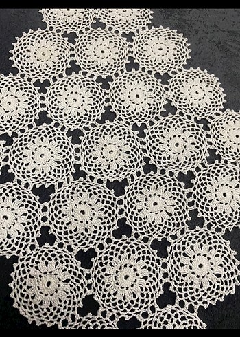 El Yapımı Bohem Dantel Masa Örtüsü - Görsel 2