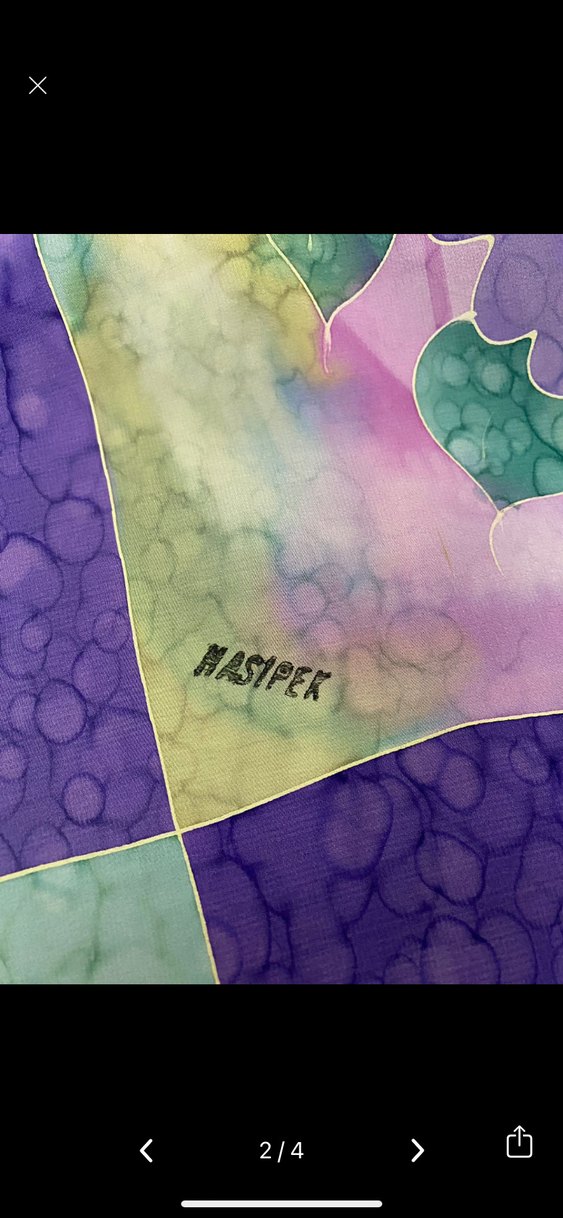 Bohem Mor Renkli İpek Şal Eşarp - Görsel 3