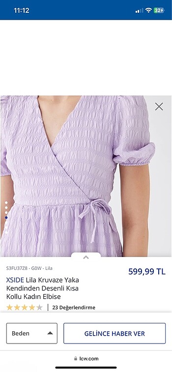 Lcw lila elbise