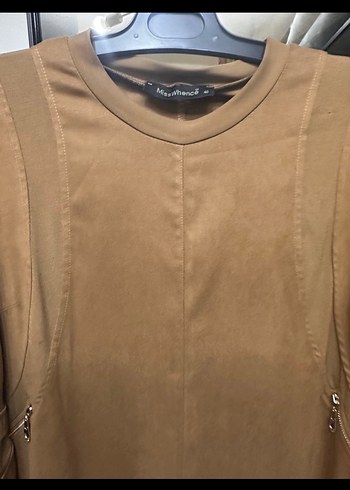 Kadın Bej Süet Uzun Trençkot - Görsel 2