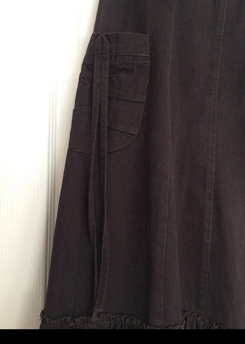 Kahverengi Kemerli Midi spor Etek - Görsel 4