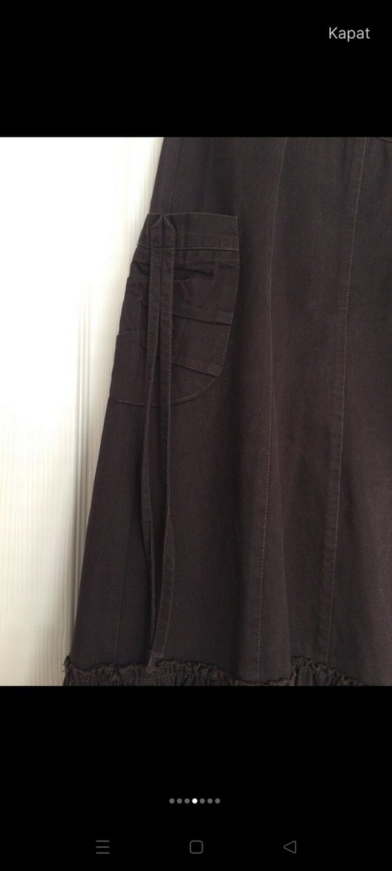 Kahverengi Kemerli Midi spor Etek - Görsel 4