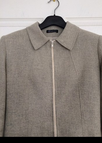 Selen marka gri renk kaşe kumaş takım - Görsel 3