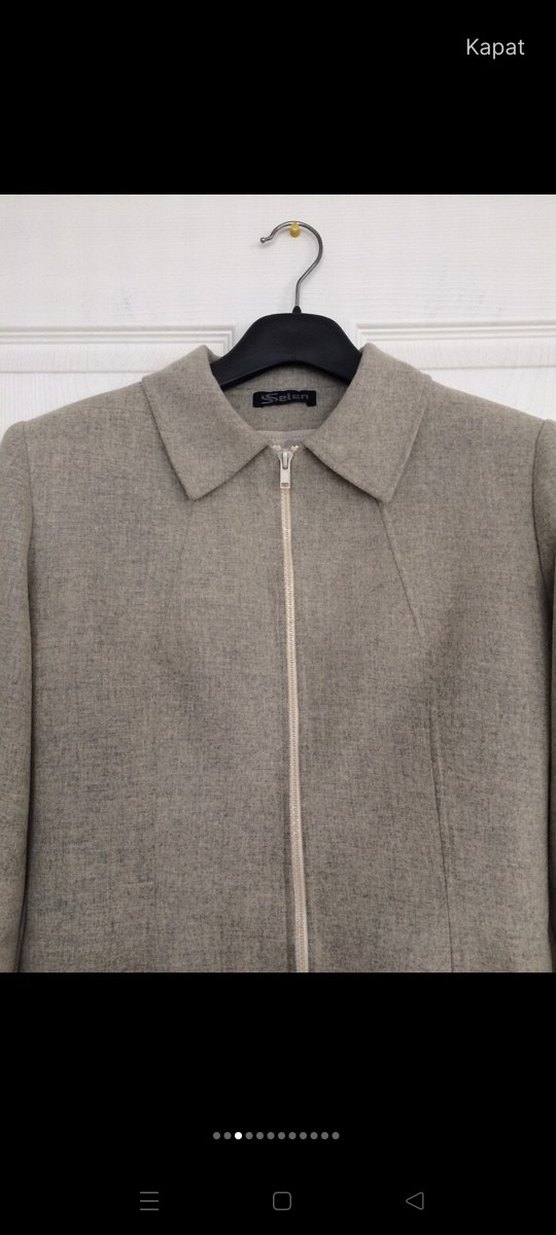 Selen marka gri renk kaşe kumaş takım - Görsel 3