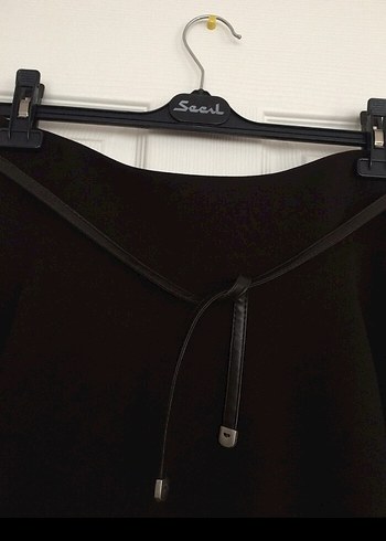 Kahverengi kloş krep etek - Görsel 4