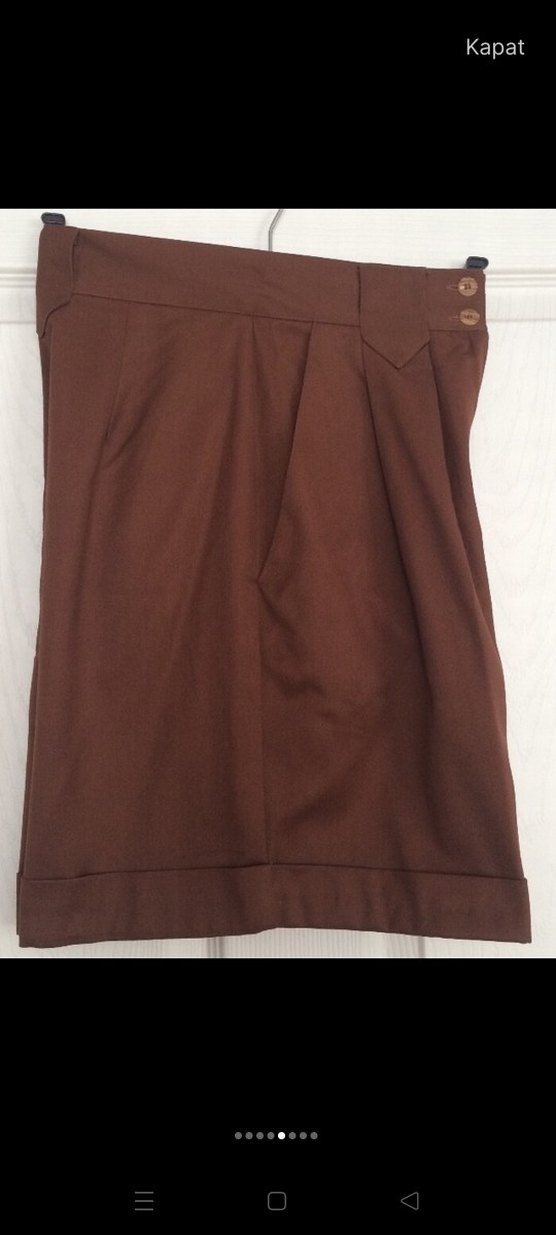 Kahverenk kışlık Şort etek - Görsel 5