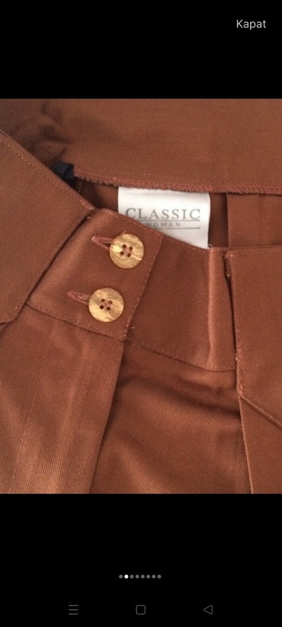 Kahverenk kışlık Şort etek - Görsel 2