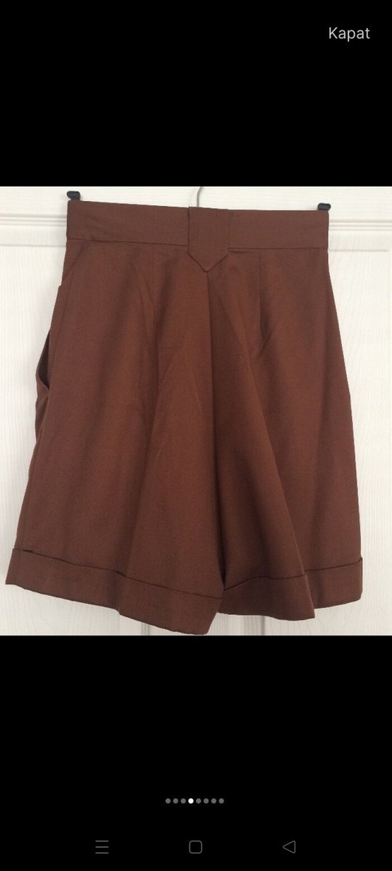 Kahverenk kışlık Şort etek - Görsel 4