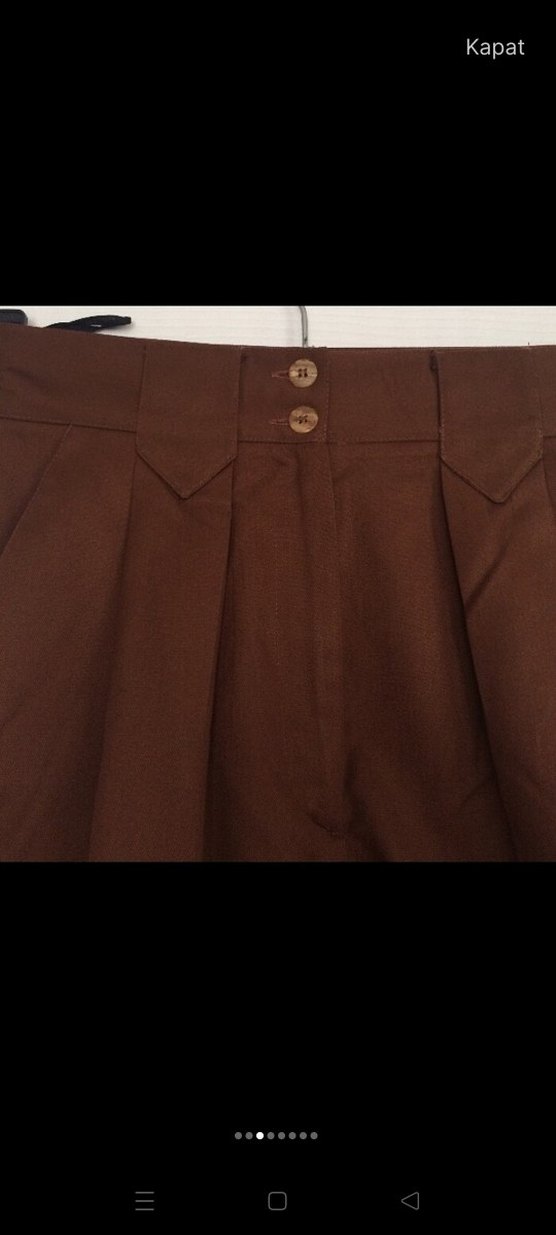 Kahverenk kışlık Şort etek - Görsel 3