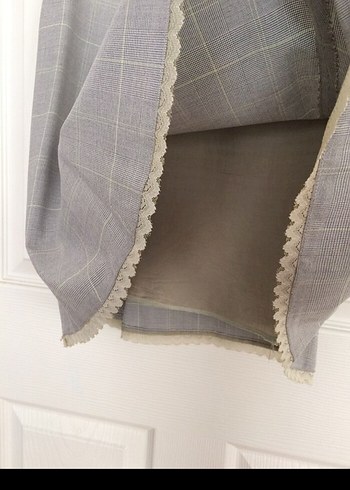 Kareli parçalı çan Etek - Görsel 4