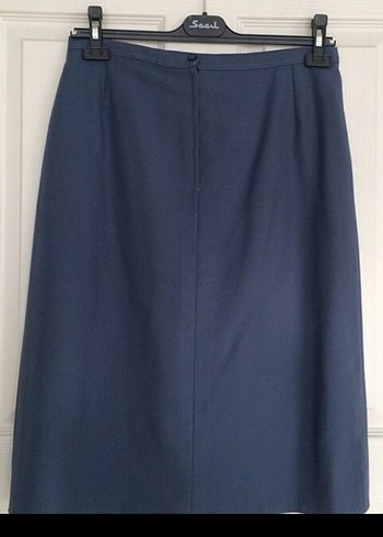 Gabardin kumaş midi Etek - Görsel 2