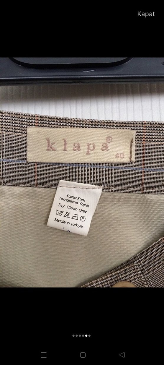 Kareli  Piliseli çok şık spor Etek - Görsel 5