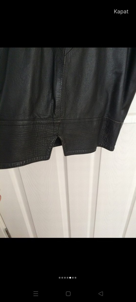 Siyah Hakiki Deri Kadın Ceket - Görsel 5