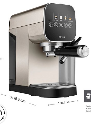 Karaca Karaca Siyah Gri Espresso Kahve Makinesi