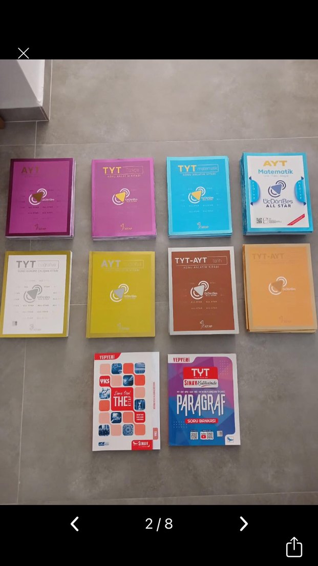 Üç dört beş yks test kitabı - Görsel 2