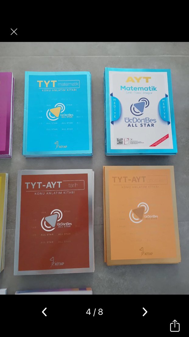 Üç dört beş yks test kitabı - Görsel 4