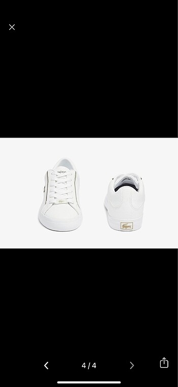 36 Beden beyaz Renk Lacoste sneaker