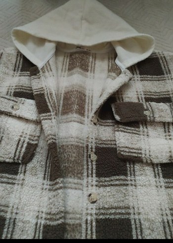 Kapüşonlu Ekose Çocuk Gömlek - Görsel 2